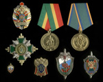 Коллекция знаков и медалей «Пограничная служба ФСБ» из 8 шт.