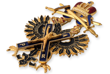 Звезда ордена святого Андрея Первозванного со стразами, копия