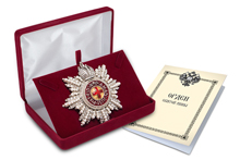 Звезда ордена Святой Анны (с жемчугом и хрусталём Swarovski), копия