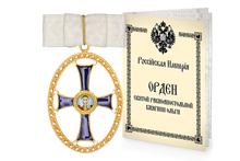Крест ордена Святой Ольги 1 степени с хрусталём Swarovski, копия