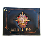 Обложка для удостоверения сотрудника МВД РФ (цвет черный)