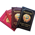 Обложка для паспорта Russo Turisto (цвет бордо)