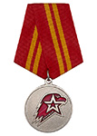 Знак юнармейской доблести II степени (серебряный) с бланком удостоверения