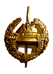 Петличная эмблема танковых войск старого образца