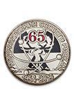 Фрачный знак «65 лет ПОР» на винтовой закрутке