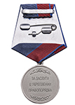 Медаль "За заслуги в укреплении правопорядка" (Росгвардии) с бланком удостоверения