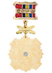 Знак с мечами «315 лет морской пехоте России» с бланком удостоверения