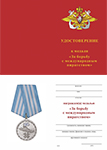 Медаль «За борьбу с международным пиратством» с бланком удостоверения