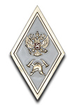 Знак отличия «За окончание ВУЗ МЧС пожарно-технического профиля по программе магистратуры» (белый)
