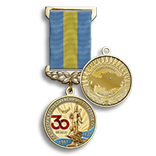 Медаль «30 лет независимости Республики Казахстан» с бланком удостоверения