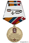 Медаль «55 лет центральной группе войск. Братство ЦГВ» с бланком удостоверения