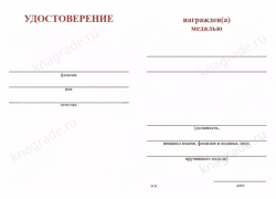 Медаль «Профессионально-техническое образование» с бланком удостоверения