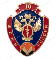 Знак «10 лет УФСКН по Республике Удмуртия» 