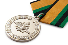 Медаль МО «За службу в железнодорожных войсках» с бланком удостоверения Медаль МО «За службу в железнодорожных войсках» с бланком удостоверения